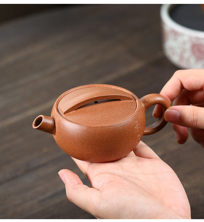 Full Handmade Tea Pot Hand Carved Real Yixing Zisha Clay Master Pot Big Mouth