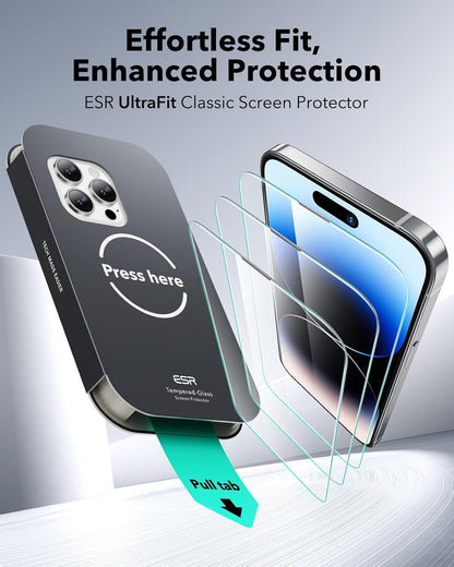 3 Pack for Iphone 14 Pro Max Screen Protector, Military Grade Shatterproof, 9H H