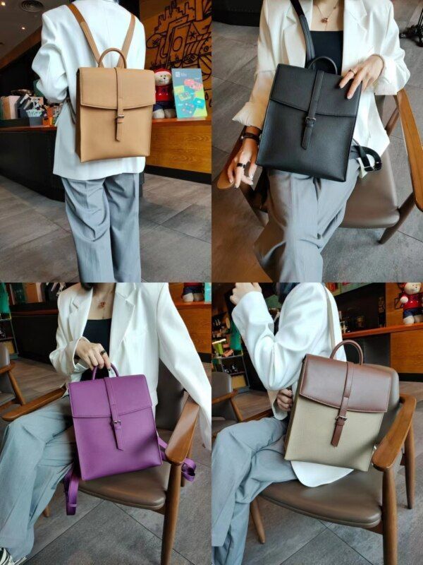 Large Genuine Leather Backpack School Bag Casual Backpack 30*10*26 Cm Travelling
