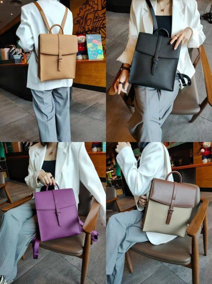 Large Genuine Leather Backpack School Bag Casual Backpack 30*10*26 Cm Travelling