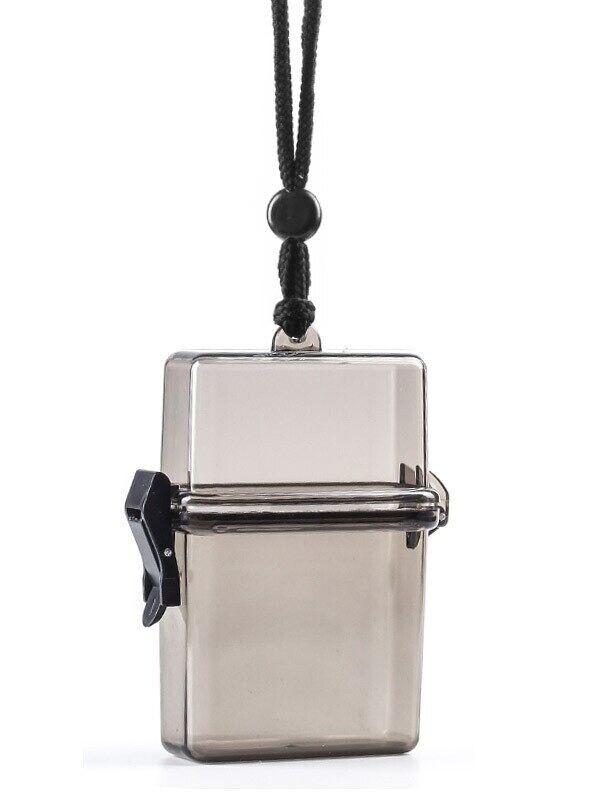 Cigarettes Box Holders Transparent Tobacco Case W/ Chain Ins Acrylic 72x29x112mm