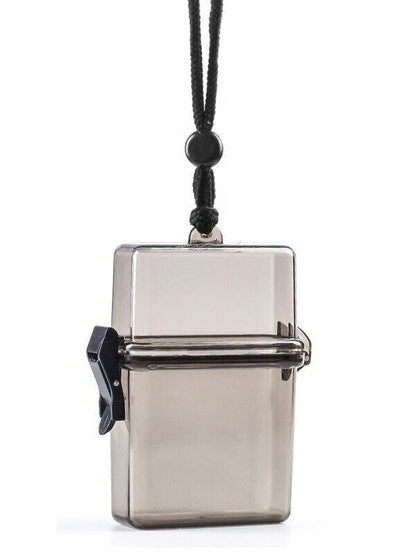 Cigarettes Box Holders Transparent Tobacco Case W/ Chain Ins Acrylic 72x29x112mm