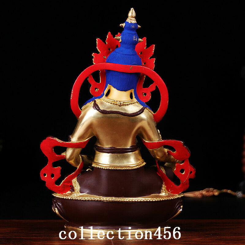 Tibetan biography Buddhism Pure copper Yellow God of wealth statue