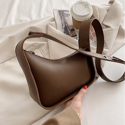 Irregular Square Design Small Shoulder Bag Synthetic Leather Underarm Crossbody