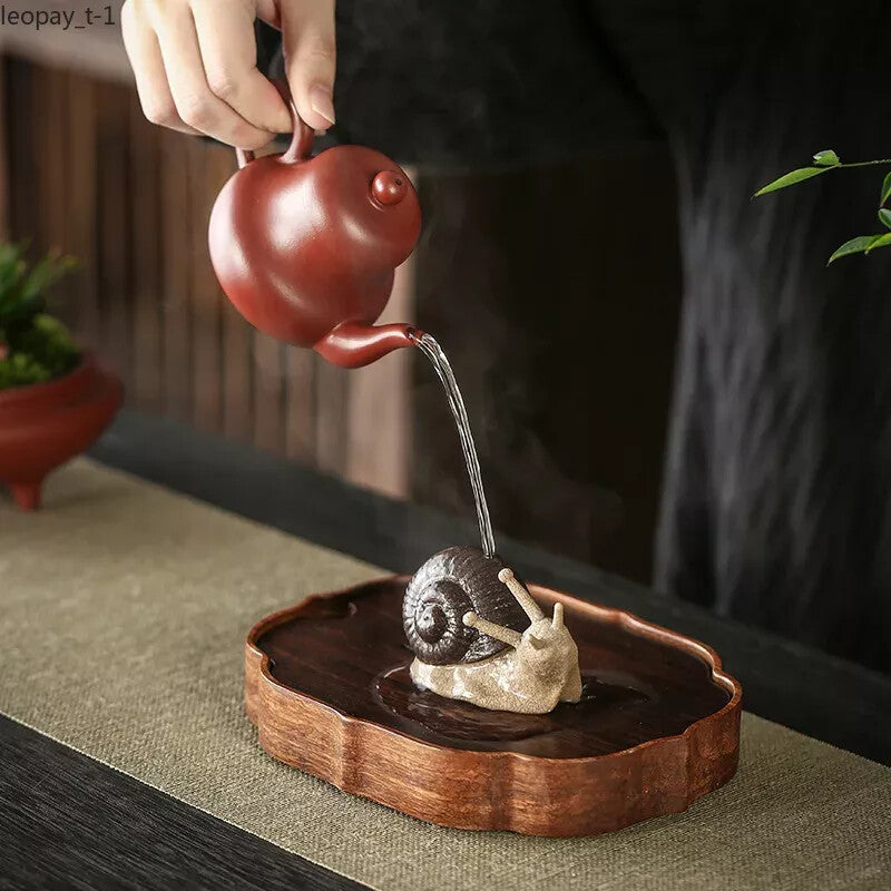 Creative Snail Tea Pet Handmade Ceramic Tea Accessories Home Desktop Ornaments