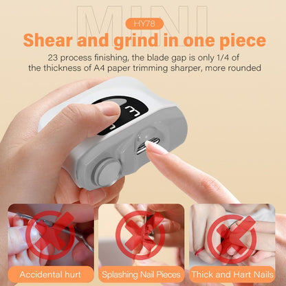 2 in1 Usb Rechargeable Nail Trimmerr Automatic Electric Elderly Nail File Cutter