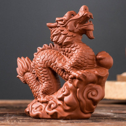 Dragon Design Statue Yixing Zisha Purple Clay On Sales Home Decoration Tea Pet
