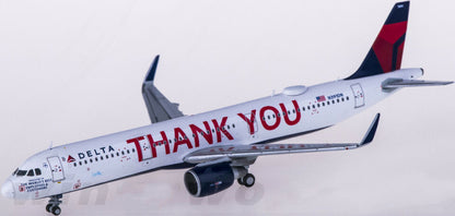 1:400 GeminiJets DELTA THANK YOU AIRBUS A321 Passenger Airplane Diecast Model