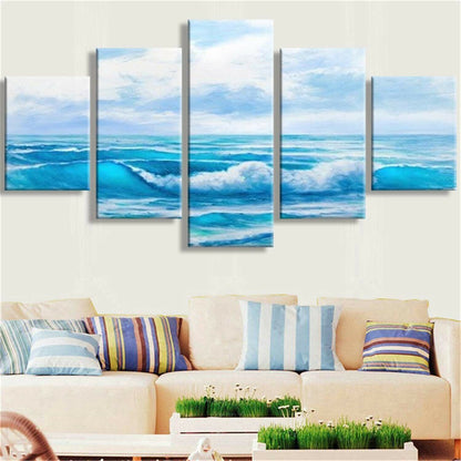 5 Pieces Seascape Poster and Print Wall Art for Living Room Home Decor Unframed