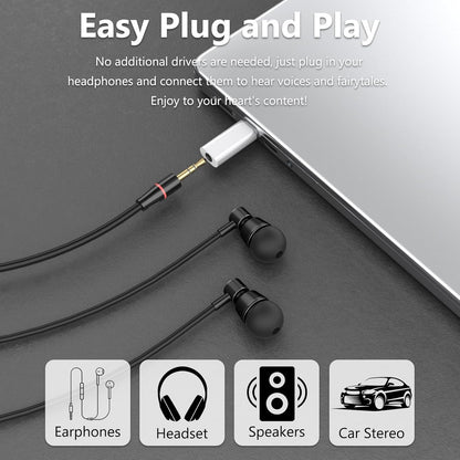 USB-C Type C Adapter Port to 3.5MM Aux Audio Jack Earphone Headphone Car Lot