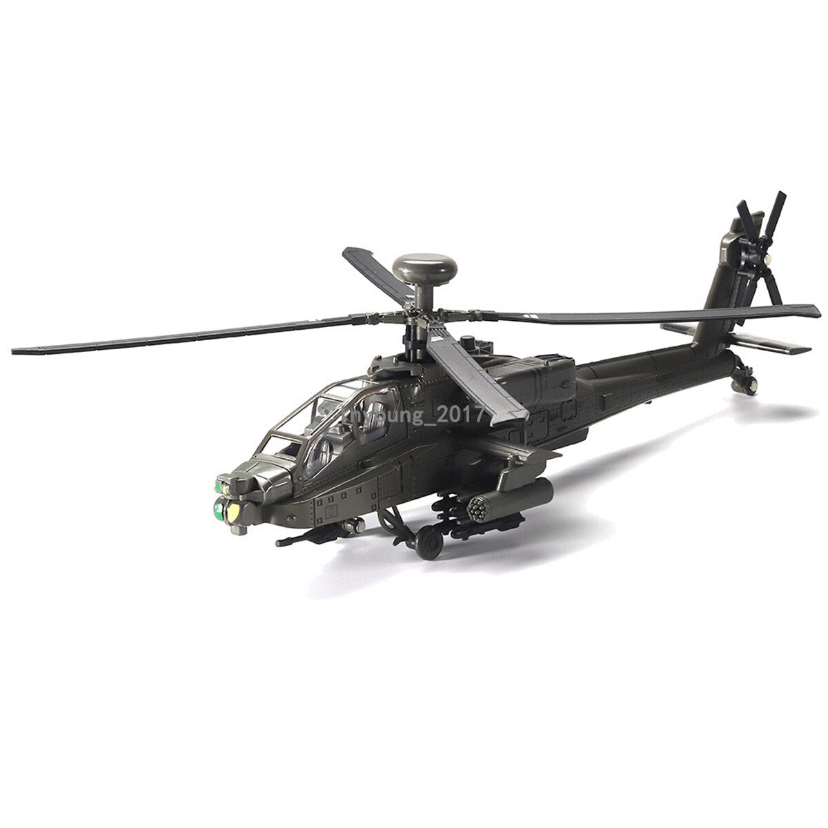 Boeing AH-64 Apache Helicopter Model Diecast US Military Army Airplane Model