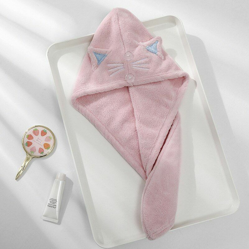 Dry Hair Hats Towels Bathroom Microfiber Solid Quickly Homes Textile Embroidery