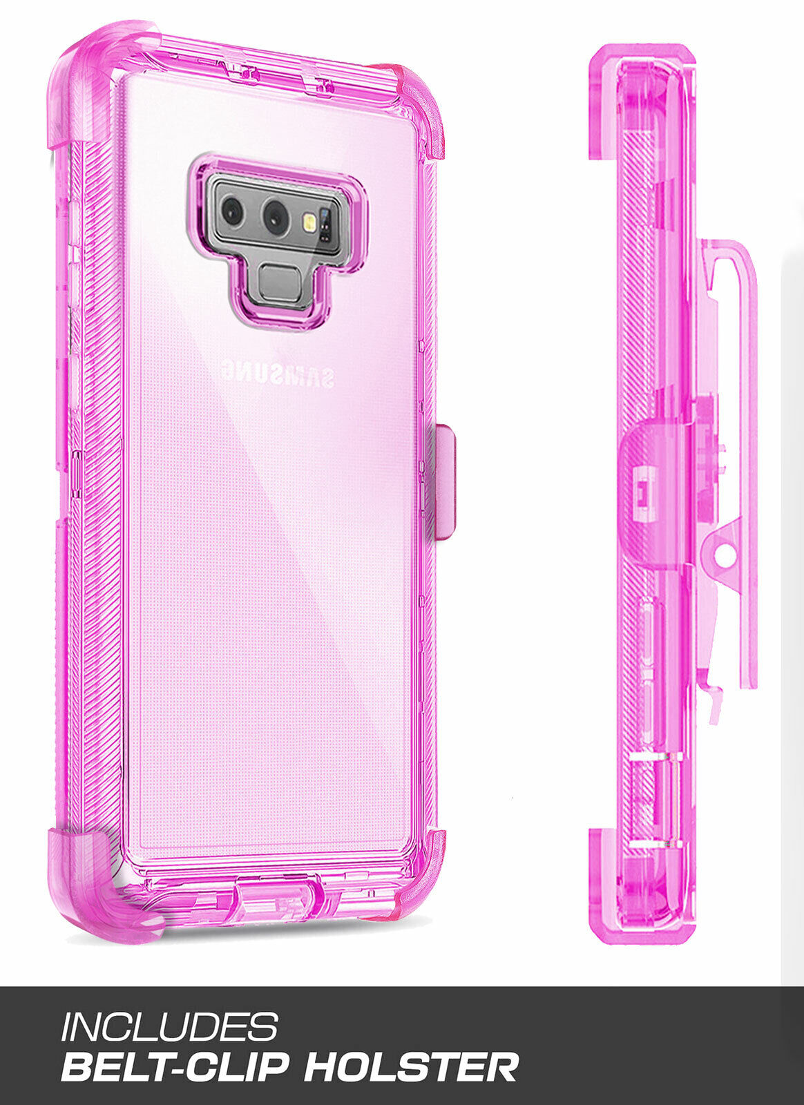Luxury Clear Case Kickstand Clip Stand Holster Cover For Samsung Galaxy Note 9