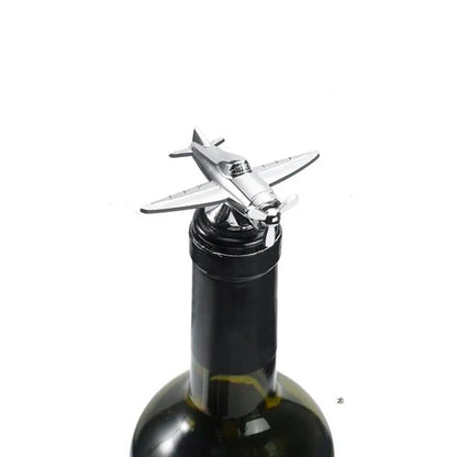 Wine Bottle Stoppers Zinc Alloy Silicone Airplane Shaped Vacuum Sealer Beer Cork