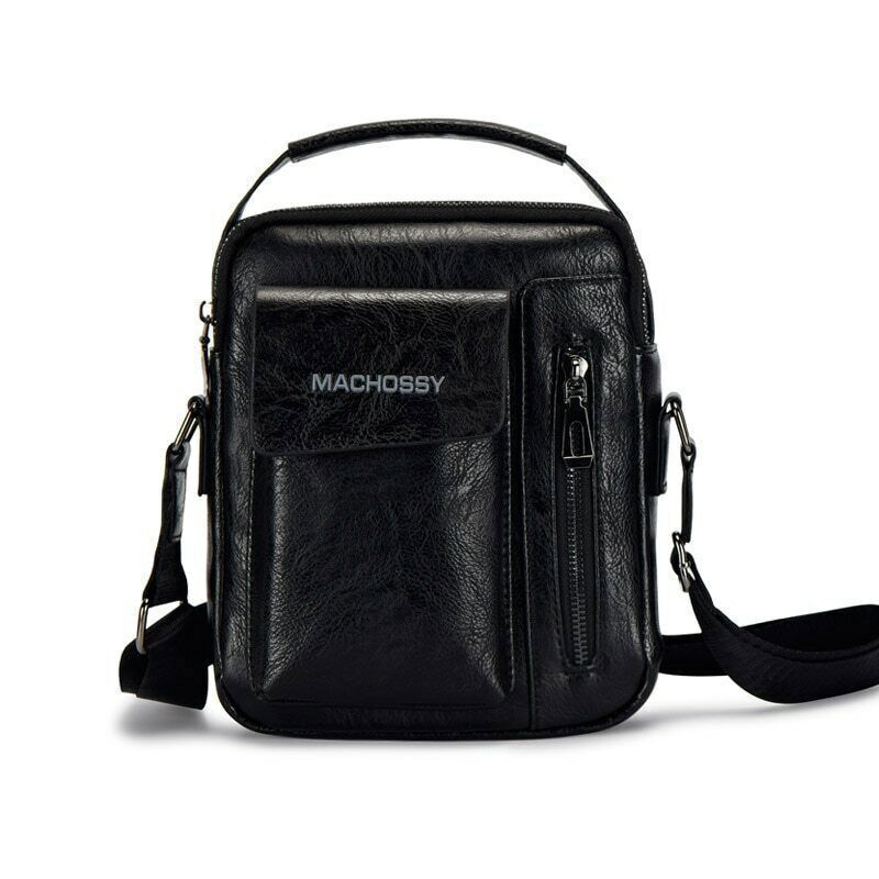 Casual Men Shoulder Bag Vintage Crossbody Bags PU Leather Handbag