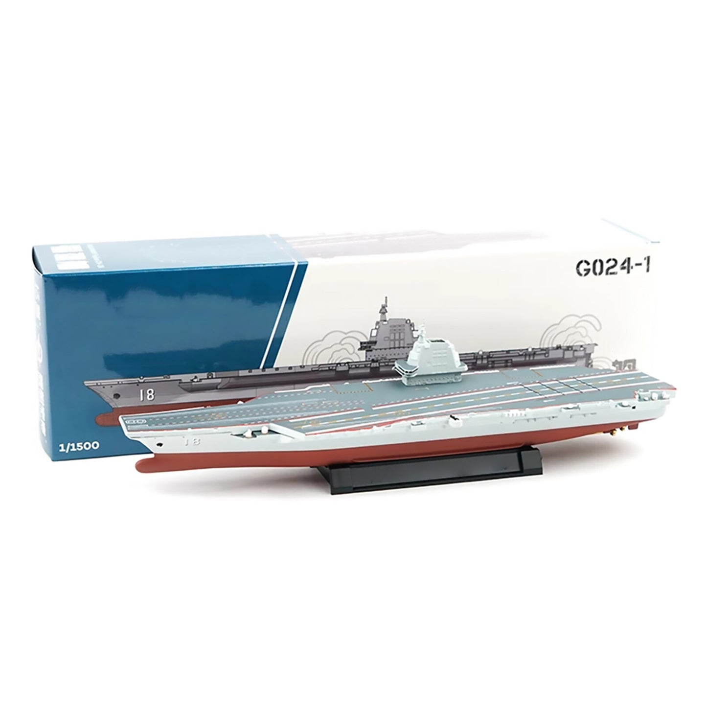 G024-1 Chinese Military Navy Fujian Ship Diecast Model Aircraft Carrier 1:1500