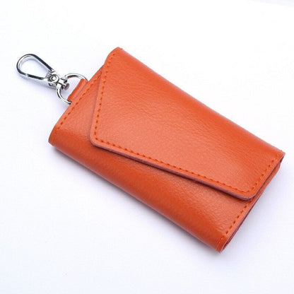 Men Women Car Key Keychain Key Bag Holder Pouch Leather Unisex Key Bag Small Bag