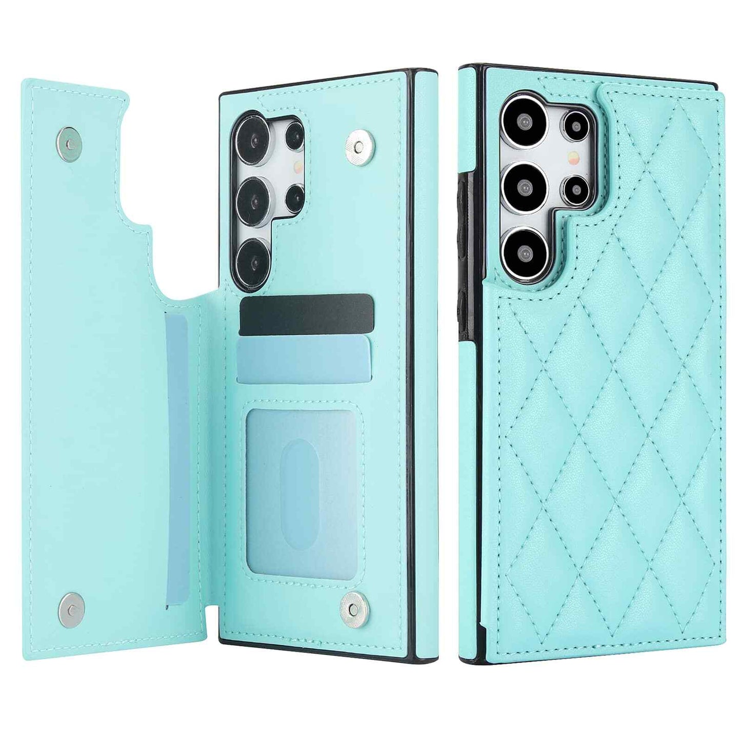 For Samsung Galaxy S25 S24 S23 S22 S21 S20 Ultra Case, Flip Folio Leather Wallet