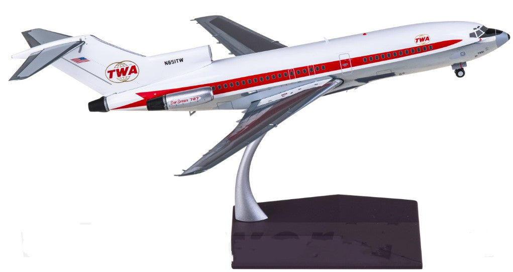 1:200 Geminijets TWA Boeing 727-100 N851TW Passenger Airplane Diecast Model