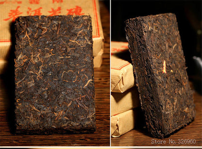 Ripe Pu-erh Tea Brick – Aged Fermented Chinese Dark Tea 100g Compressed Pu-erh