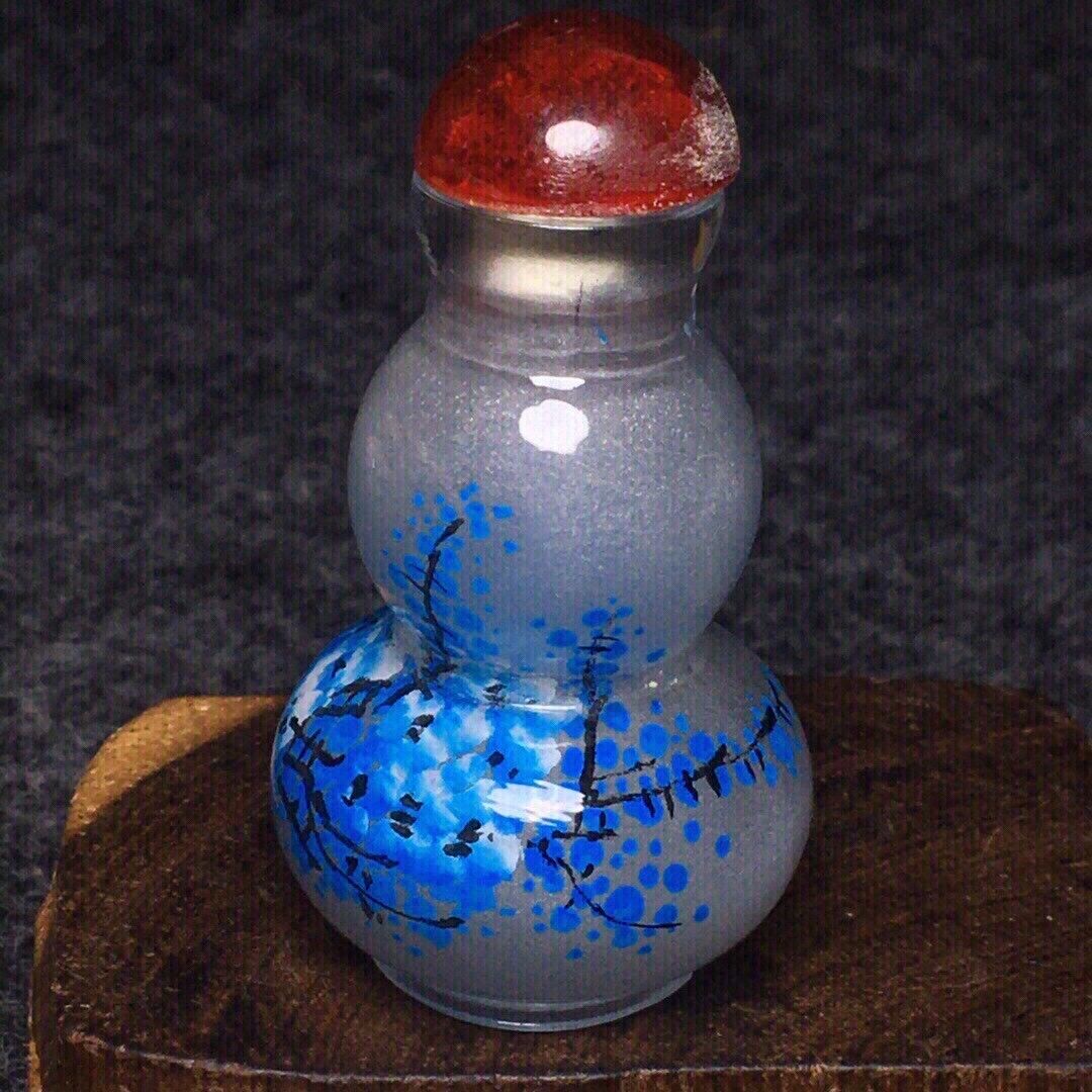 Ancient Chinese handmade interior painting ancient glazed snuff bottle