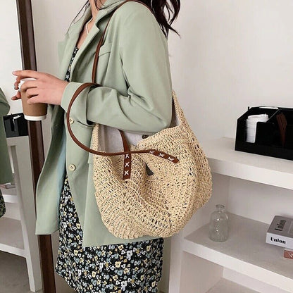 Weave Tote Bag Female Bohemian Shoulder Bags Women Handbags Lady Travel Bags