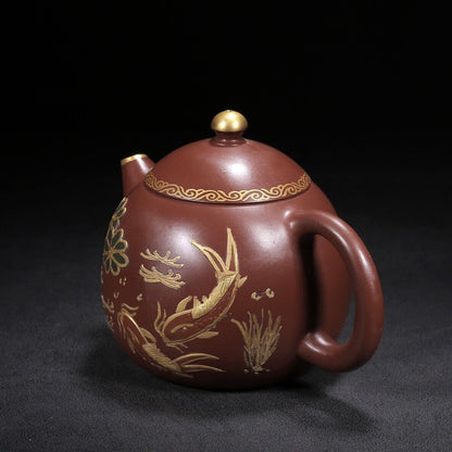 Chinese Yixing Zisha Clay Handmade Exquisite Teapot （龙蛋 底款：景舟手制）