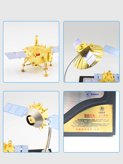 1:30 35CM Chang'e-6 Probe Lunar Rover Diecast Lunar Lander Aerospace Model
