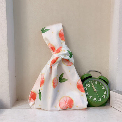 Ladies Knot Handbag Japanese Style Portable Knot Wrist Bag Phone Key Pouch