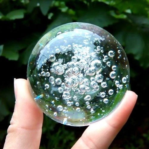 Asian Bubble Pattern Crystal Healing Ball Sphere 60 80 100MM Home Decor