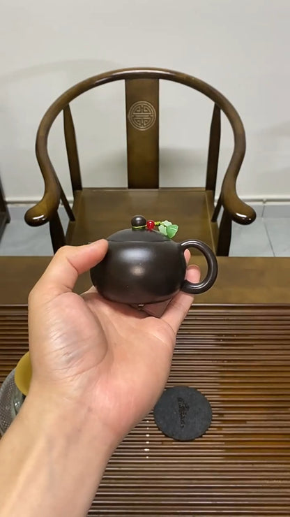 90ml Chinese Yixing Purple Clay Handmade Zisha Tea Pot Xishi Kettle Teaware