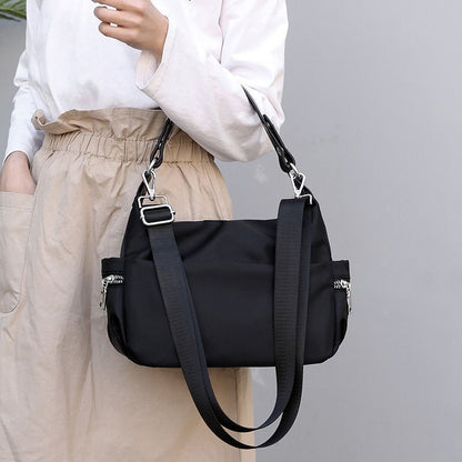 Small Nylon Shoulder Bag Messenger Crossbody Bags Lady Handbag Zipper Shell 1 PC