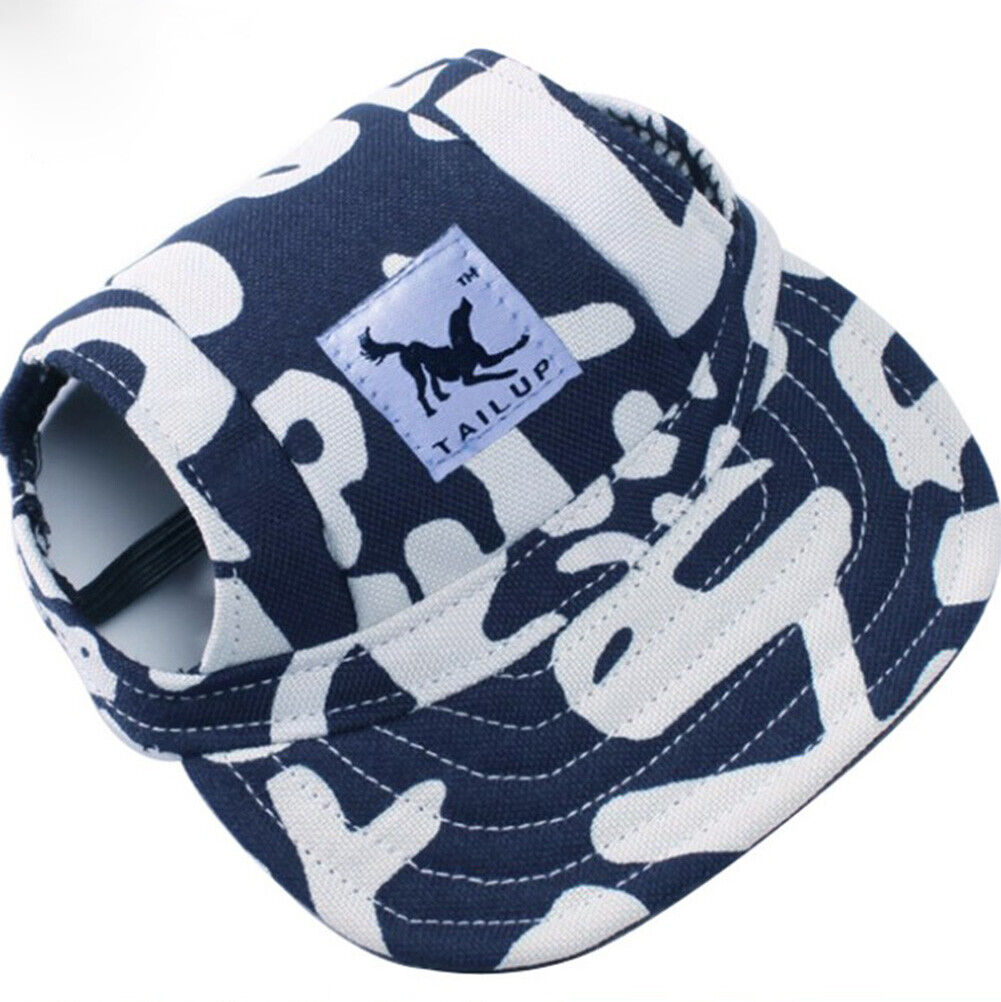 Dog Sun Hat Pet Baseball Cap Adjustable Sunscreen Ear Holes Visor Cap S-XL size!