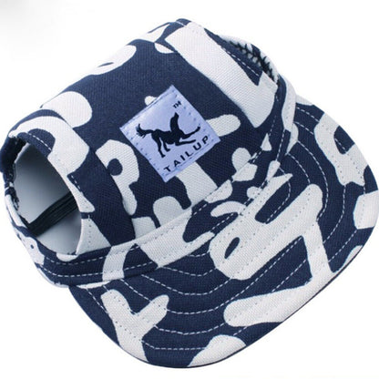 Dog Sun Hat Pet Baseball Cap Adjustable Sunscreen Ear Holes Visor Cap S-XL size!