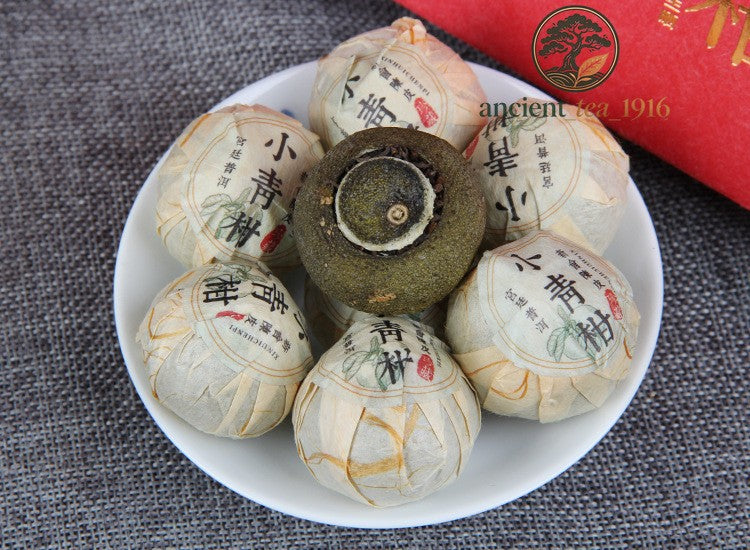 500g 2012 Yunnan Pu'er Tea Specialty Chenpi Xiaoqing Orange Ripe Tea Pu'er