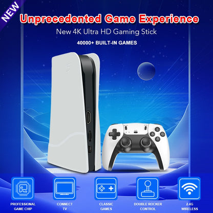Q10SE 4K HD Retro Video Game Console With 40000+ Wireless Controllers Joysticks