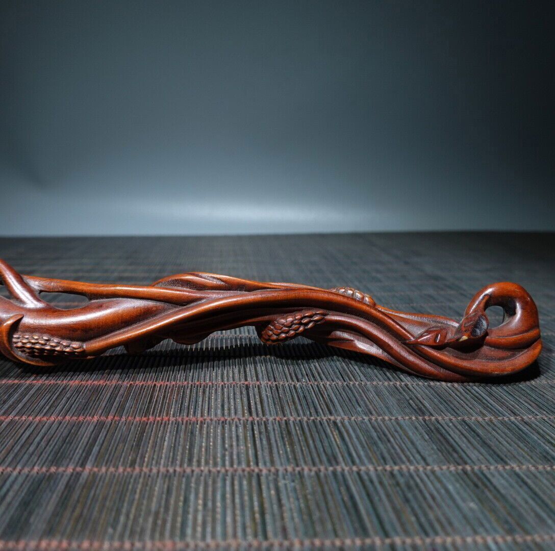 Collection Chinese Vintage Boxwood Carving Exquisite Ruyi Statue