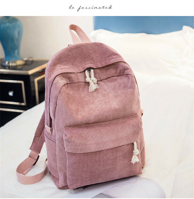 Lady Campus Student Rucksack Girl's Velour Backpack Schoolbag Knapsack Backpacks