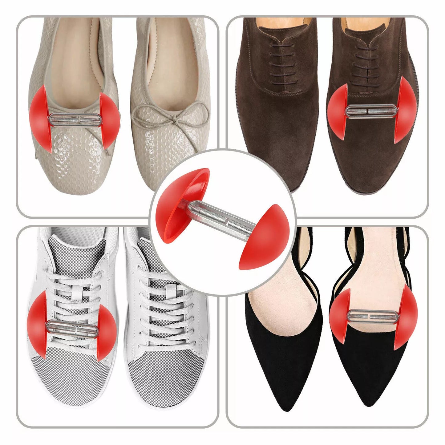 4× Adjustable Shoe Stretcher Tree Boot Size Shaper Expander Widener Men Women US