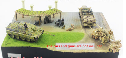 PMA WWII scenes the battle of malinowo Village platform 3 1/72 RESIN MODEL TANK