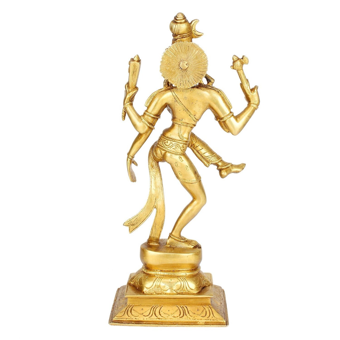 Hindu God Lord Brass Ardhanarishvara Idol Dancing Posture Statute Figurine