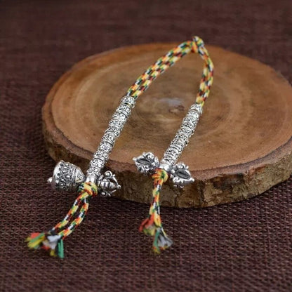 925 Silver New Tibetan Mala's Dorje Bell Charms Sterling Buddhist Prayer Beads