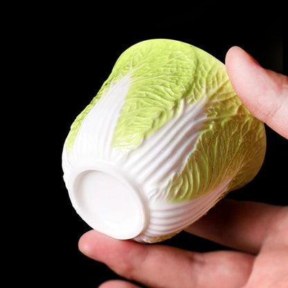 1pc Sheep Fat Jade Cabbage Tea Cup Ceramics Household Tea Tasting Cup