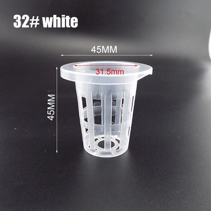 50Pcs Mesh Pot Net Cup Basket Hydroponic Nursery Aeroponic Plant Grow Clone Kit