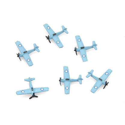 6pcs 1cm 1/1000 US Aircraft Carrier (F4F/SBD/TBD) Plane Model Gift