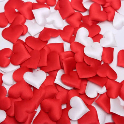 Wedding Party Decoration 100Pcs Padded Fabrics Throwing Petals Love Heart Decors
