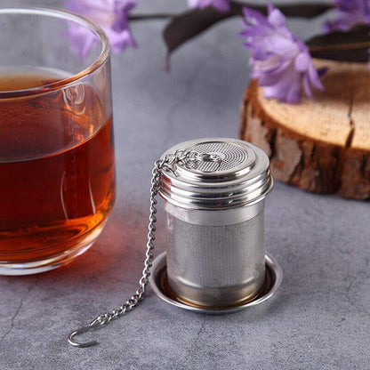 3 PCS Stainless Steel Tea Leaf Infuser Herbal Spice Filter Diffuser Tea Strainer