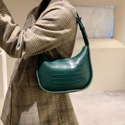 Square Shoulder Bags Luxury Handbag Retro Underarm Shopper Bag Synthetic Leather