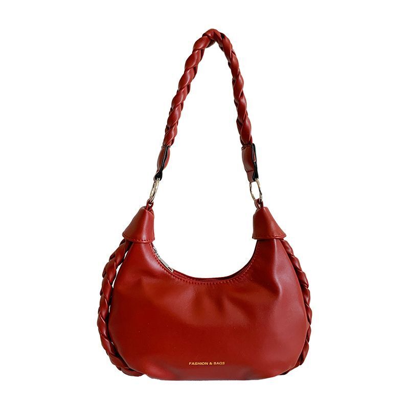 Retro Shoulder Bag Leather Handbags Crossbody Bags Armpit Purse 27*7*13 CM 1PC