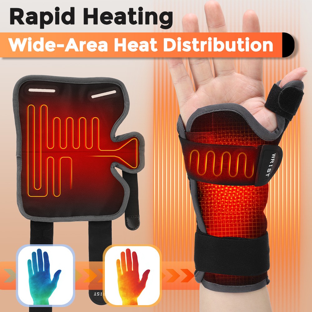 Wireless Electric Hot Compress Wrist Support Hand Pain Relief Massager Belt
